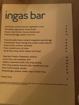 Menu photo 7 Ingas Bar Brooklyn, NY
