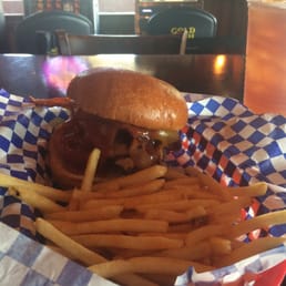 Grilled chicken breast with BBQ, Bacon.and cheese. The fries are awesome. The ice tea is refreshing. Grilled chicken breast with BBQ, Bacon.and cheese. The fries are awesome. The ice tea is refreshing.