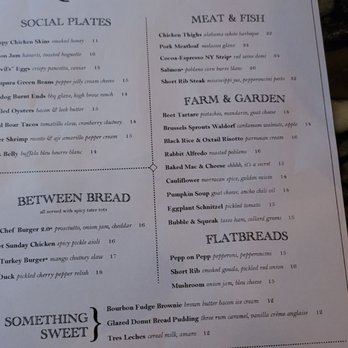 Carson Kitchen - Food menu 11/18/2022 - New American Near Me - Las Vegas, Nevada