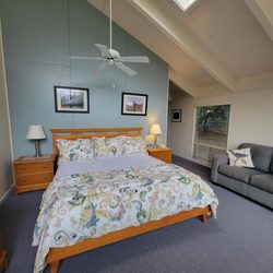 Cottages at Point Reyes Seashore - Main room (bed and living room area)