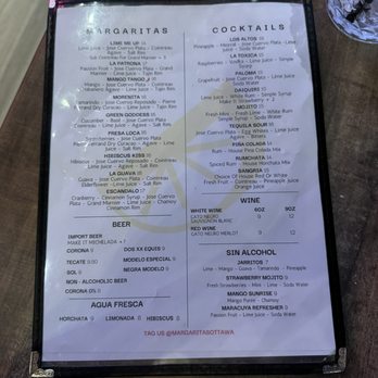 Margarita's - Menu - Latin American Near Me - Ottawa, Ontario Margarita's - Menu - Latin American Near Me - Ottawa, Ontario