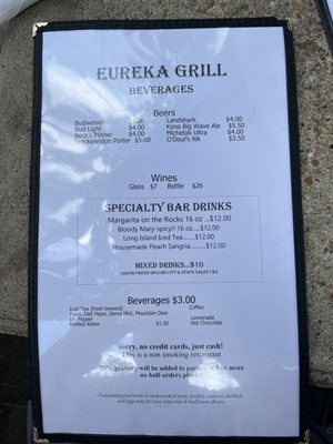 Menu photo 2 Eureka Grill Eureka Springs, AR