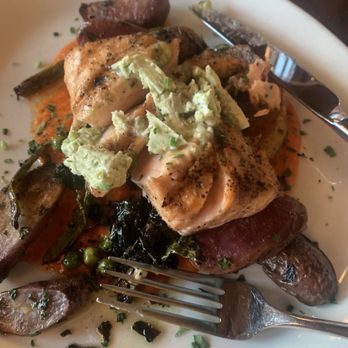 Iron Works - Wood-Grilled Salmon - American Near Me - Warwick, Rhode Island Iron Works - Wood-Grilled Salmon - American Near Me - Warwick, Rhode Island