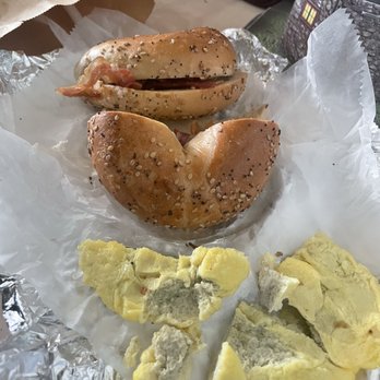 Fresh Cup Cafe - Bacon egg and cheese with gray eggs - Cafes Near Me - Westerly, Rhode Island