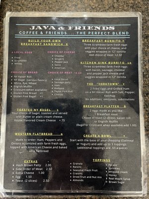 Menu photo 2 Java & Friends East Greenville, PA