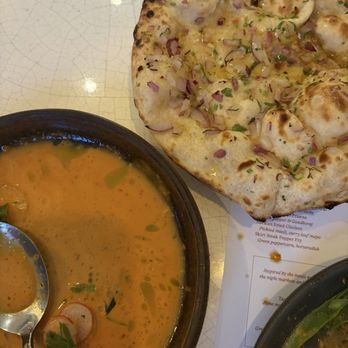 Kricket Soho - Naan we ordered to sop up the sauce from the prawns - Indian Near Me - London, XGL