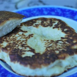 Bahar Café - Thicker bread - a bit like an English crumpet.