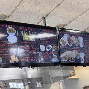 King Gyros - Menu - Greek Near Me - Franklin, Tennessee King Gyros - Menu - Greek Near Me - Franklin, Tennessee