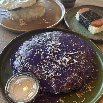 Aloha Stacks - Ube Coconut Pancakes Loco Moco - Breakfast & Brunch Near Me - Whittier, California