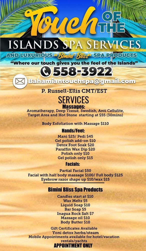 Touch Of The Islands Mobile Spa Services Logo