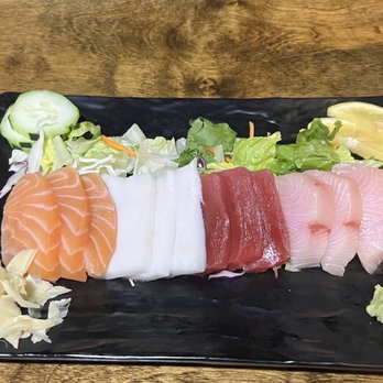 Omoide Sushi & Noodle - 12 Pieces Mixed Sashimi Sampler - Sushi Bars Near Me - Phoenix, Arizona Omoide Sushi & Noodle - 12 Pieces Mixed Sashimi Sampler - Sushi Bars Near Me - Phoenix, Arizona