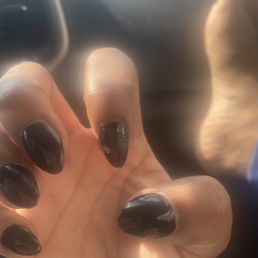 Bliss nail spa. Gel Mani and Pedi one day later