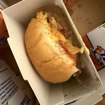 White Castle - CHEESE SLIDER CRAVE CLUTCH - slathered with ketchup that we requested NONE for - Burgers Near Me - South Plainfield, New Jersey