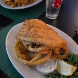Piccolino's Bar & Grille - Fried Haddock and onion rings and the other was same but with fries. Hot, fresh and Amazing!