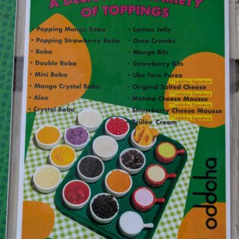 oddcha - Sooo many toppings to choose from - Bubble Tea Near Me - San Rafael, California