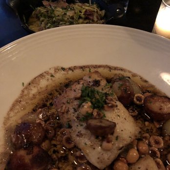 Scales - Hake in front, brussels behind - Seafood Near Me - Portland, Maine Scales - Hake in front, brussels behind - Seafood Near Me - Portland, Maine