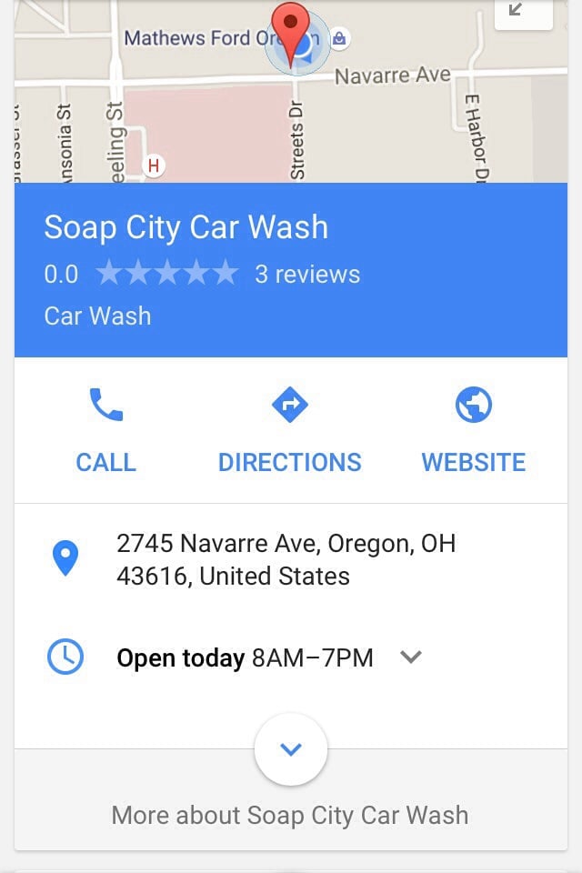 SOAP CITY CAR WASH 2745 Navarre Ave, Oregon, Ohio Car Wash Phone