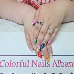 Colorful Nails & Laser - Looking for extra details? Alicia did this beautiful set for a client.