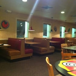 Pizza Hut - Tables were unclean when we showed up