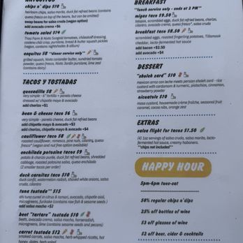 Nixta Taqueria - Menu Pricing - Mexican Near Me - Austin, Texas