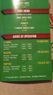 Menu photo 6 daVido's Pizza & Wings Lithonia, GA