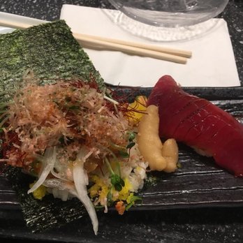 Sushi Murayama - The House Special Spicy Tuna. Along with a GIANT piece of the most melt-in-your-mouth tuna I've ever had. - Sushi Bars Near Me - Honolulu, Hawaii Sushi Murayama - The House Special Spicy Tuna. Along with a GIANT piece of the most melt-in-your-mouth tuna I've ever had. - Sushi Bars Near Me - Honolulu, Hawaii