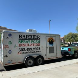 Tailor that came on site to spray foam.