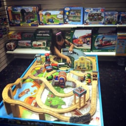 Great Thomas the Train table in the back of their store. Great Thomas the Train table in the back of their store.