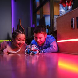 Reach Cyber Charter School - Two students building a robot.