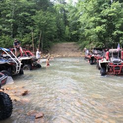 bear claw cabins - River crossing near the cabins.