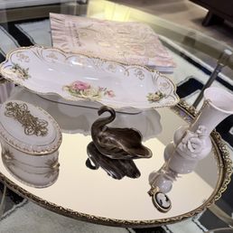 Vanity tray and cameo from Remix