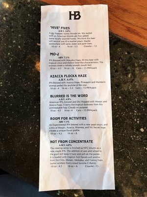 Menu photo 4 Heist Brewery Charlotte, NC