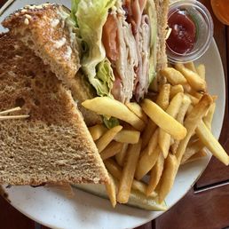 Club Sandwich with fries