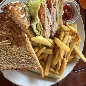 Off the Hook - Club Sandwich with fries - Lounges Near Me - Kapolei, Hawaii