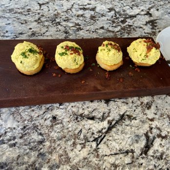 Nick's On 2nd - Gratuitous deviled egg photo. (drooling emoji) - New American Near Me - Long Beach, California Nick's On 2nd - Gratuitous deviled egg photo. (drooling emoji) - New American Near Me - Long Beach, California