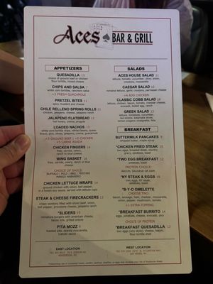 Menu photo 2 Aces Bar & Grill Las Vegas, NV Menu photo 2 Aces Bar & Grill Las Vegas, NV