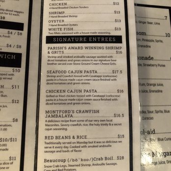 Parish on Cherry - Menu - Cajun/Creole Near Me - Macon, Georgia Parish on Cherry - Menu - Cajun/Creole Near Me - Macon, Georgia