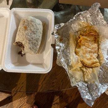 Cocula Restaurant - Tiny cold burrito and a greasy chicken quesadilla - Mexican Near Me - Chicago, Illinois