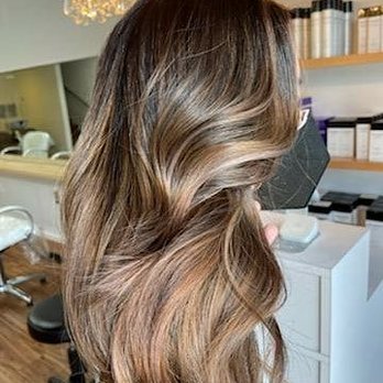 M-irror Salon - Session 2, milk tea balayage. Thank you CLA - Hair Salons Near Me - Honolulu, Hawaii