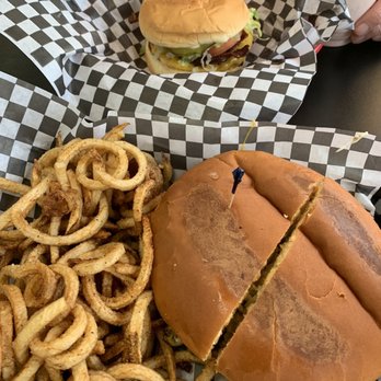 Shake N Burger Coos Bay - Jamison's Burger with Twisted Fries and a Pocket Burger - Burgers Near Me - Coos Bay, Oregon Shake N Burger Coos Bay - Jamison's Burger with Twisted Fries and a Pocket Burger - Burgers Near Me - Coos Bay, Oregon
