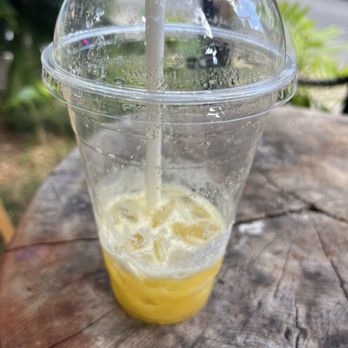 Aloha Sugarcane Juice - Sugar cane, pineapple, mango. Taken after I drank most of it. So gooooood. - Juice Bars & Smoothies Near Me - Honolulu, Hawaii