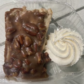 Baked Bake Shop - Decadent pecan pie cheesecake with fresh whipped cream...OMG! - Desserts Near Me - Bakersfield, California