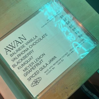 AWAN - Menu - Ice Cream & Frozen Yogurt Near Me - West Hollywood, California AWAN - Menu - Ice Cream & Frozen Yogurt Near Me - West Hollywood, California