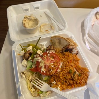Stefanos Mediterranean Grille - a meal in a styrofoam container - Mediterranean Near Me - Secaucus, New Jersey Stefanos Mediterranean Grille - a meal in a styrofoam container - Mediterranean Near Me - Secaucus, New Jersey