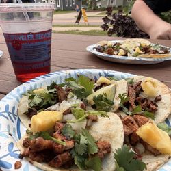 Tacos al pastor plate and Jamaican drink :)