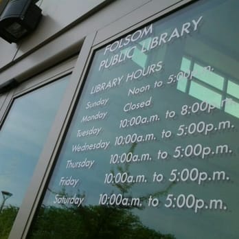 Folsom Public Library - Schedule - Libraries Near Me - Folsom, California