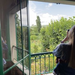 View of gardens from house.