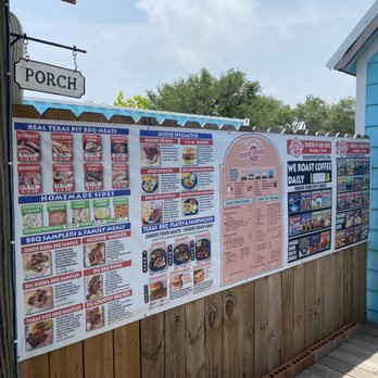 Stevie Lew's BBQ Kitchen - Outside menu - Barbeque Near Me - Rockport, Texas Stevie Lew's BBQ Kitchen - Outside menu - Barbeque Near Me - Rockport, Texas