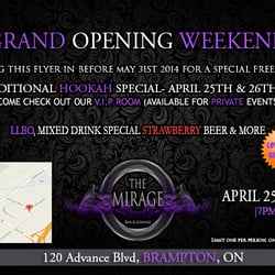 The Mirage Bar and Lounge - Grand Opening Weekend April 25-26