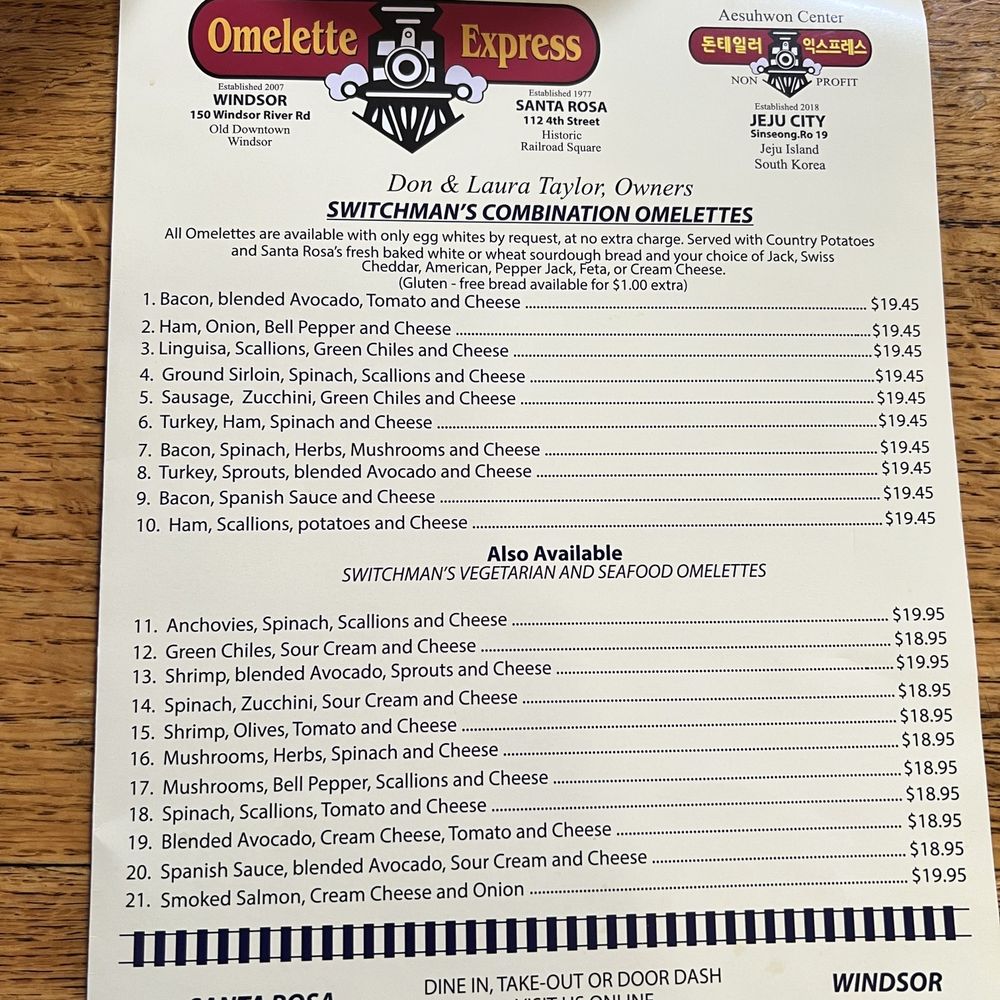 Omelette Express - Menu - Breakfast & Brunch Near Me - Santa Rosa, California Omelette Express - Menu - Breakfast & Brunch Near Me - Santa Rosa, California